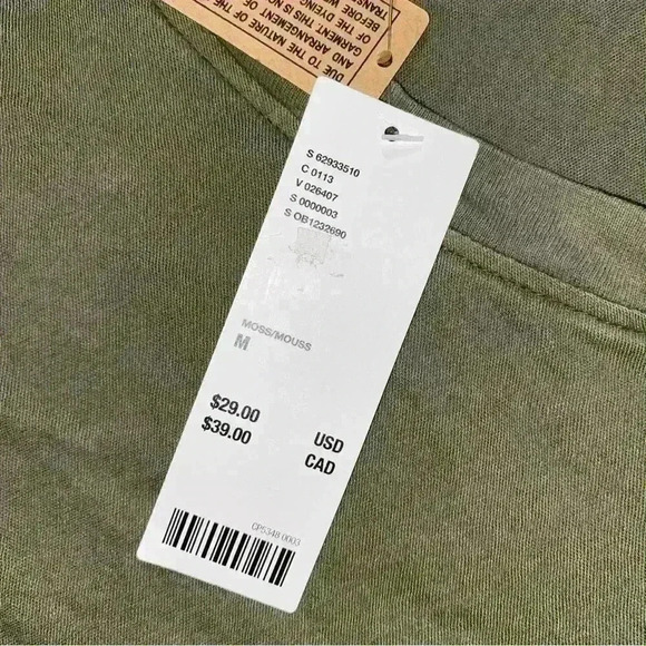 NWT Urban Outfitters Crop top Mose green Medium - Picture 4 of 8